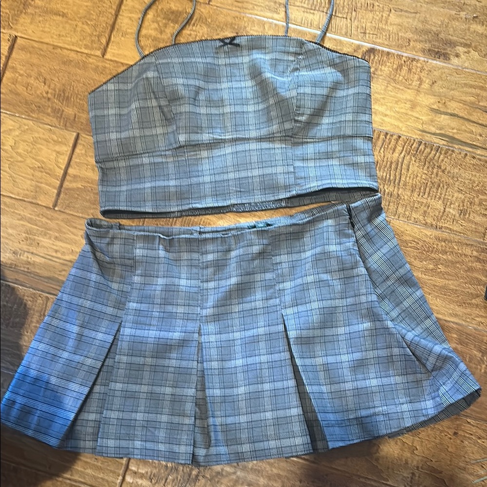 Wild Fable Blue Skater Mini Skirt